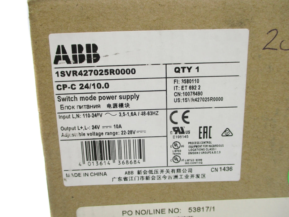 ABB 1SVR427025R0000 CP-C24/10.0 NSMP