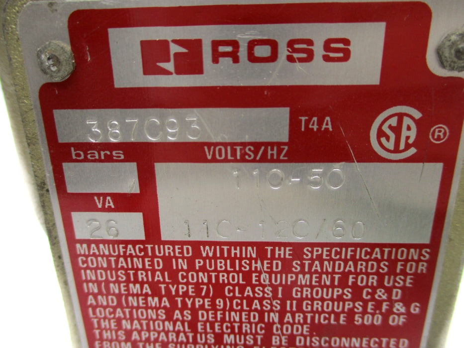 ROSS 387C93 110/120V NSNP