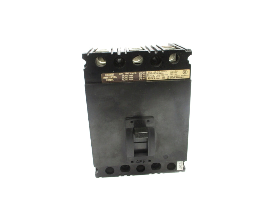 SQUARE D FAL36100R 600V 100A REMAN