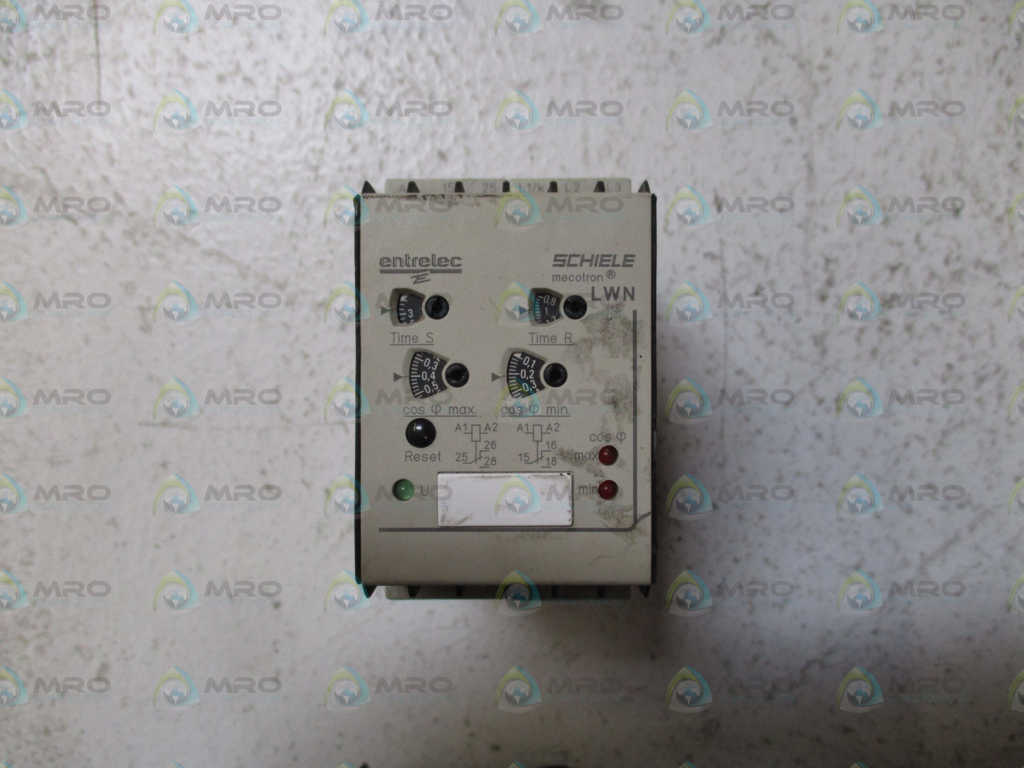 ENTRELEC/SCHIELE MECOTRON LWN MONITORING RELAY *USED*