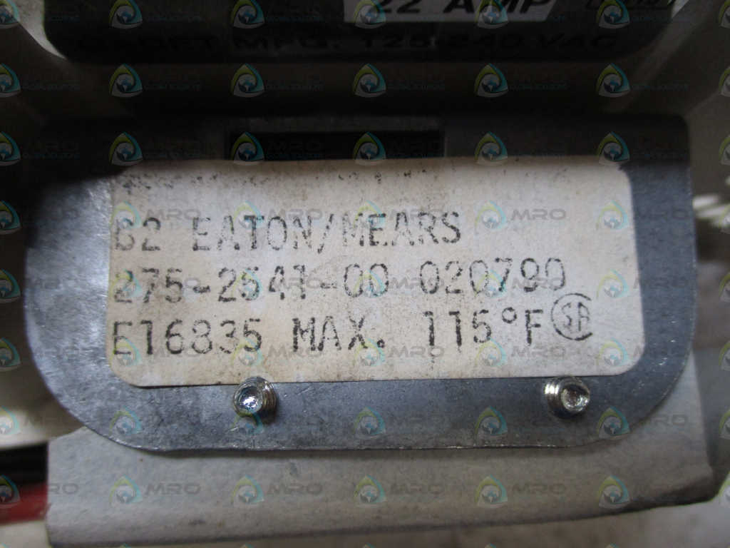 EATON/MEARS 275-2541-00 THERMOSTAT *USED*