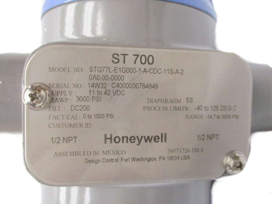 HONEYWELL STG77L-E1G000-1-A-CDC-11S-A-20A0-00-0000 NSMP