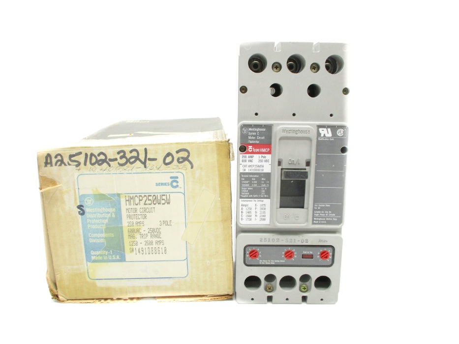 WESTINGHOUSE HMCP250W5W SER. C 250A 600VAC NSMP