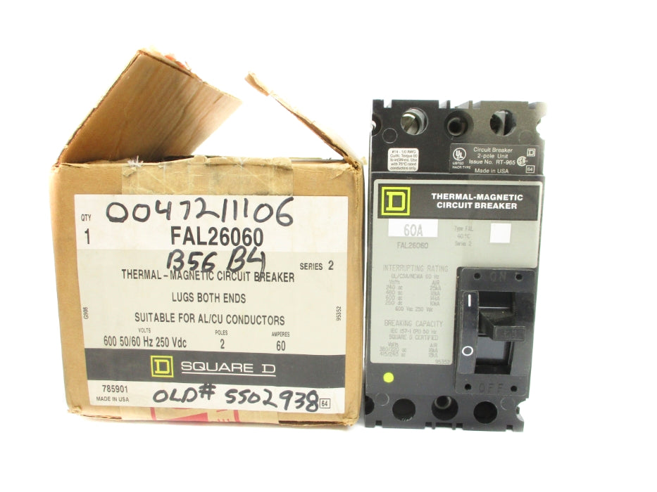 SQUARE D FAL26060 SER. 2 60A 600V NSMP