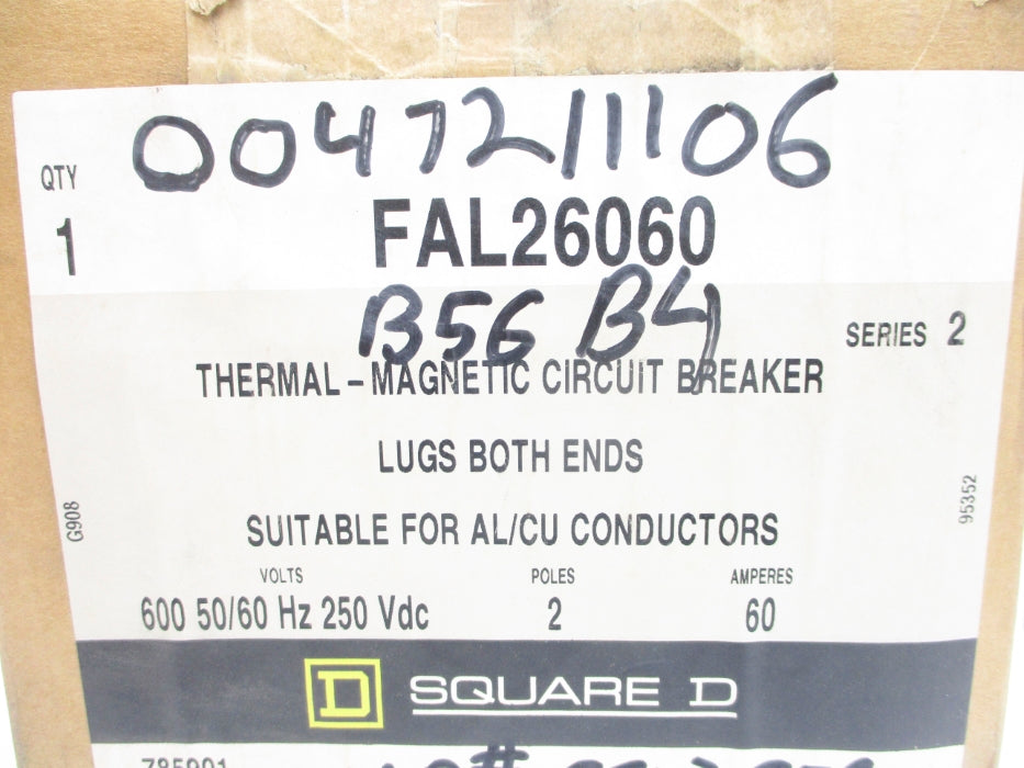 SQUARE D FAL26060 SER. 2 60A 600V NSMP