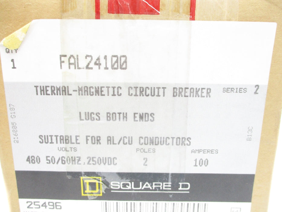 SQUARE D FAL24100 SER, 2 100A 480V NSMP