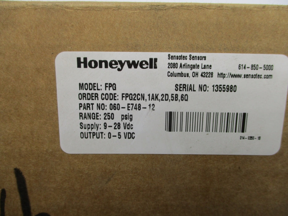 HONEYWELL FPG 060-E748-12 NSMP