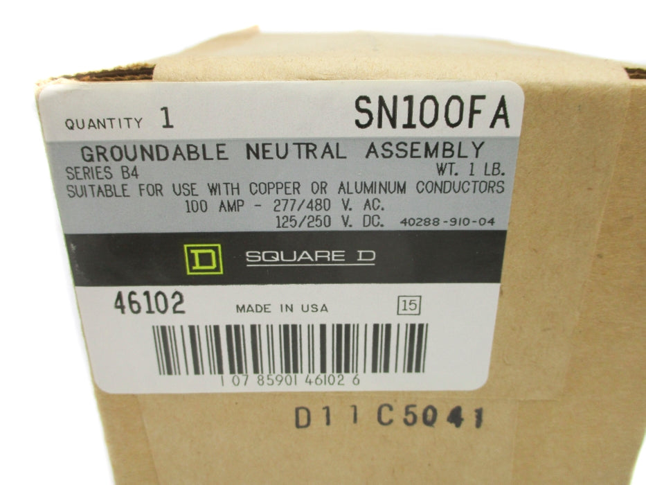SQUARE D SN100FA SER. B4 NSFS