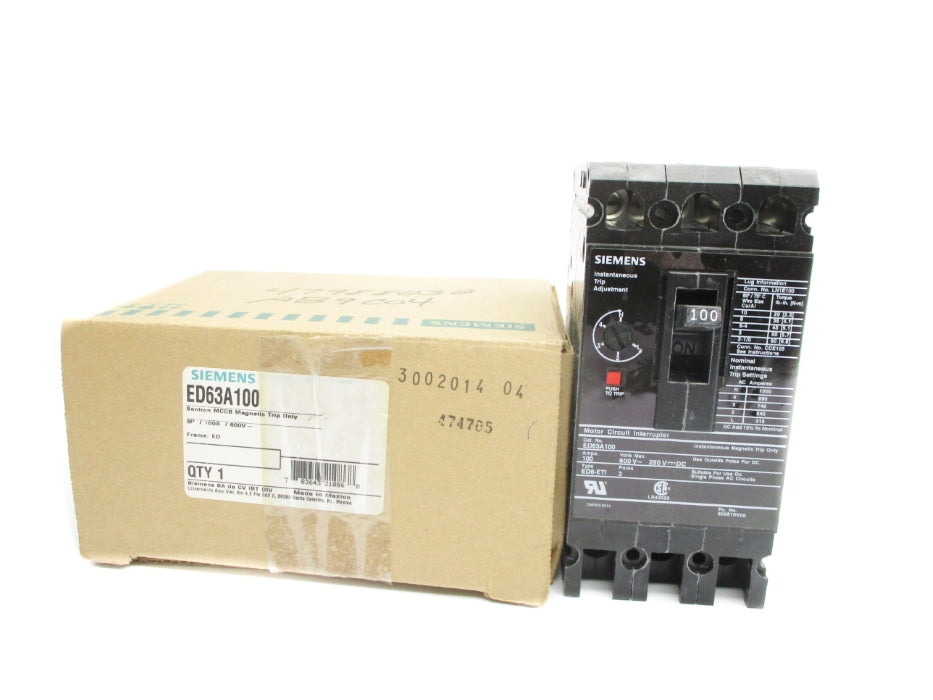 SIEMENS ED63A100 100A 600V NSMP