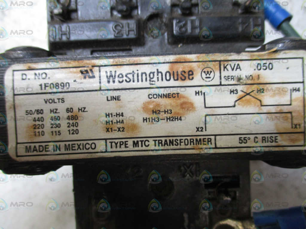 WESTINGHOUSE IF0890 CONTROL TRANSFORMER *USED*