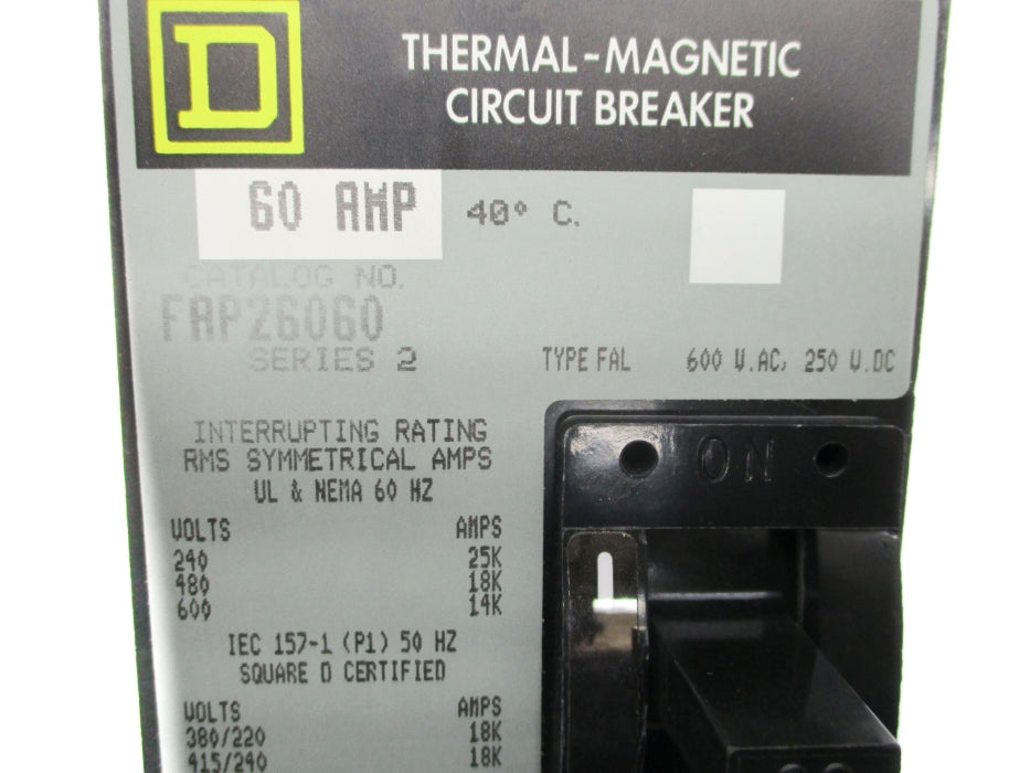 SQUARE D FAP26060 SER. 2 60A 600VAC NSNP