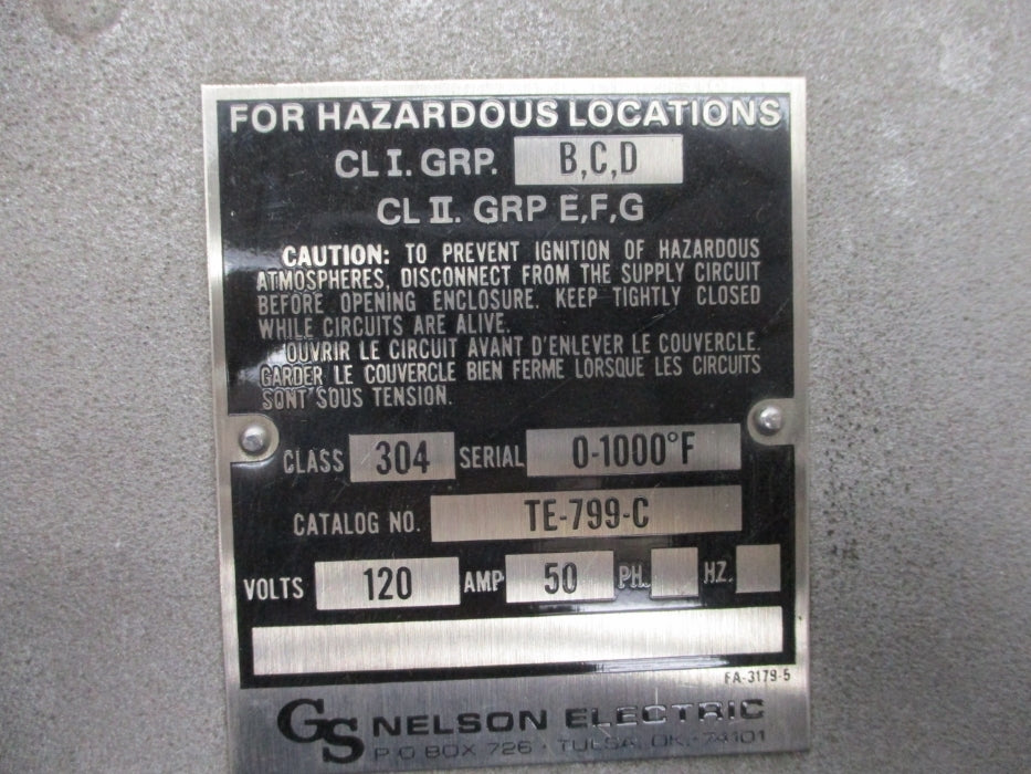 NELSON ELECTRIC TE-799-C NSNP