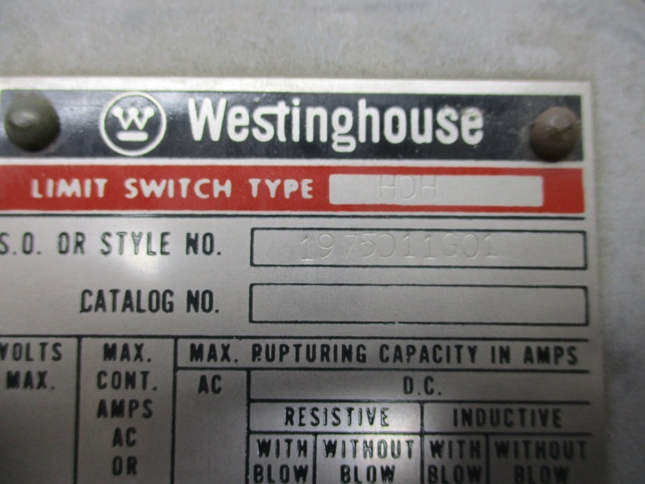 WESTINGHOUSE HDH 1975D11G01 UNMP