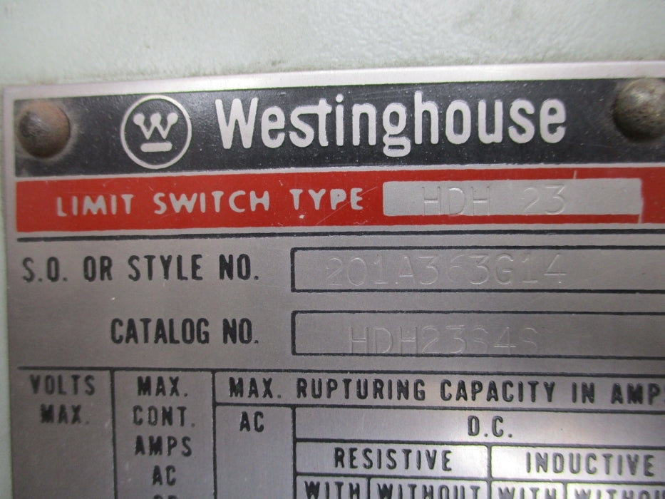 WESTINGHOUSE HDH23S4S 201A363G14 NSNP