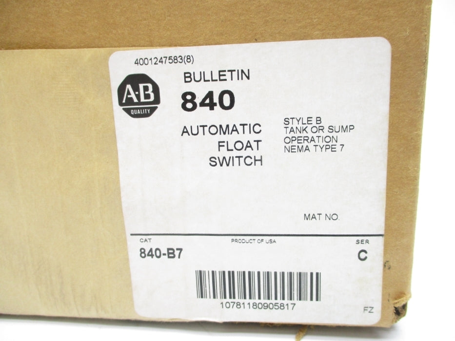 INDUSTRIAL SPARE PART 840-B7 SER. C NSFS