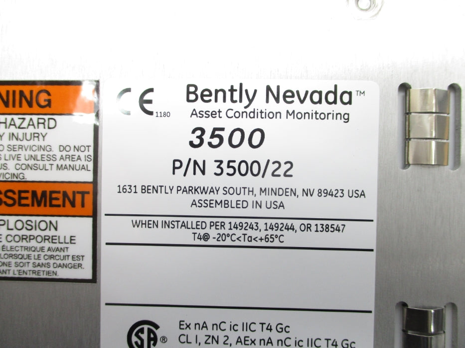 BENTLY NEVADA 3500/22M NSNP