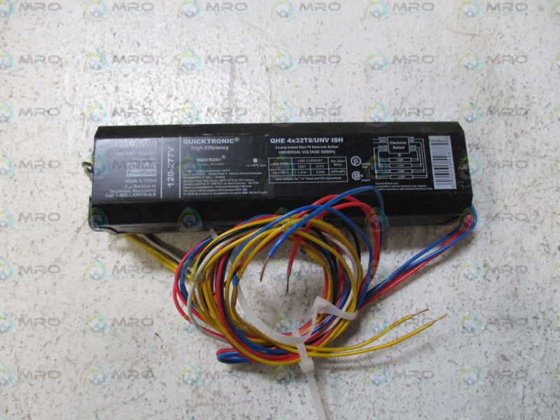 SYLVANIA QHE4X32T8/UNVISH QUICKTRONIC BALLAST *USED*