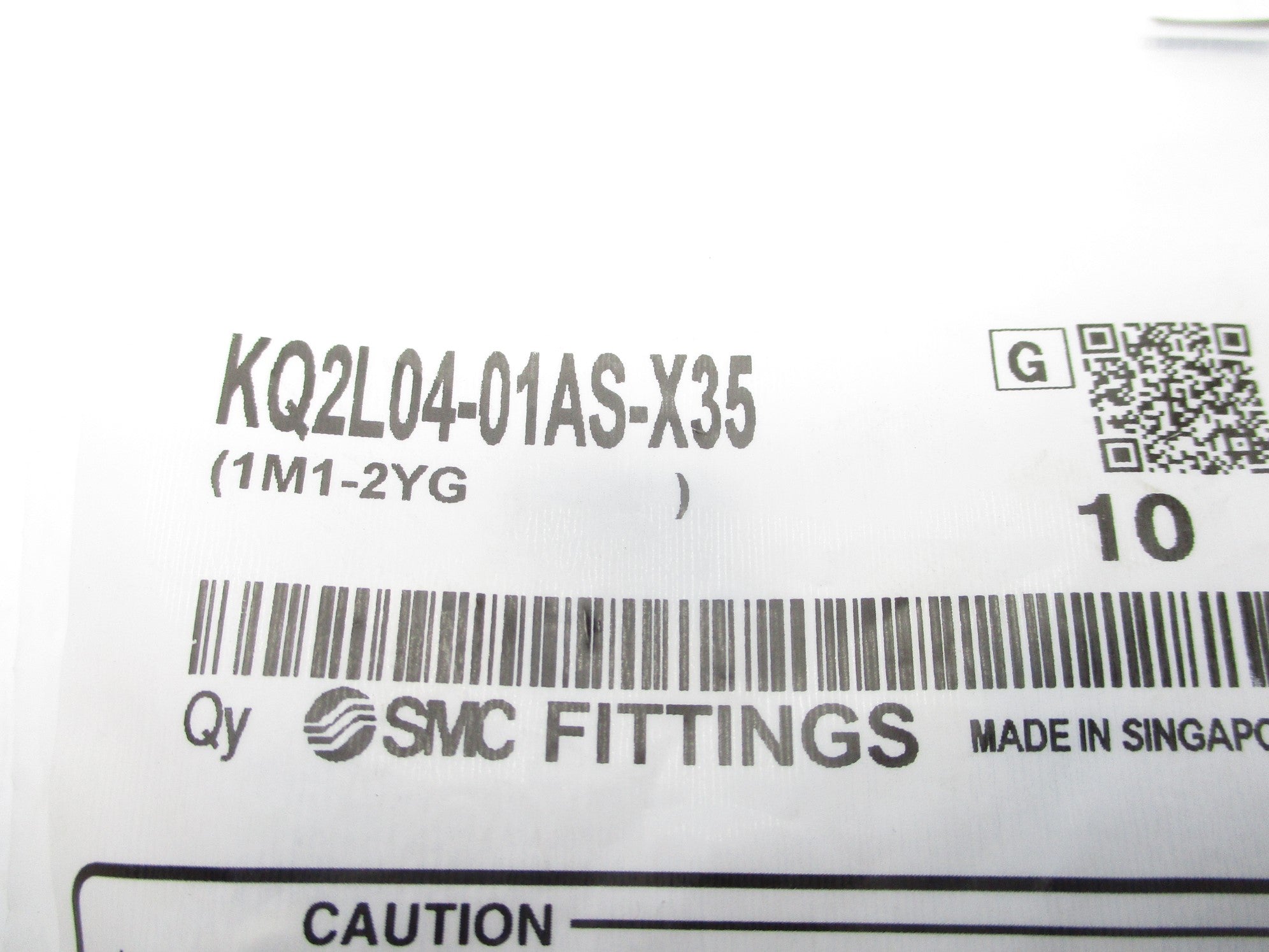 SMC KQ2L04-01AS-X35 (PKG OF 10) NSMP