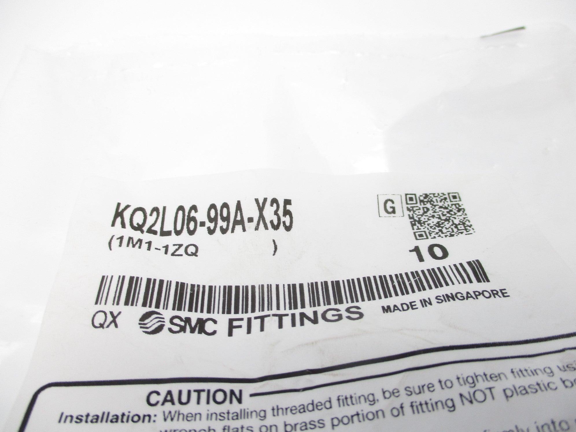 SMC KQ2L06-99A-X35 (PKG OF 10) NSMP