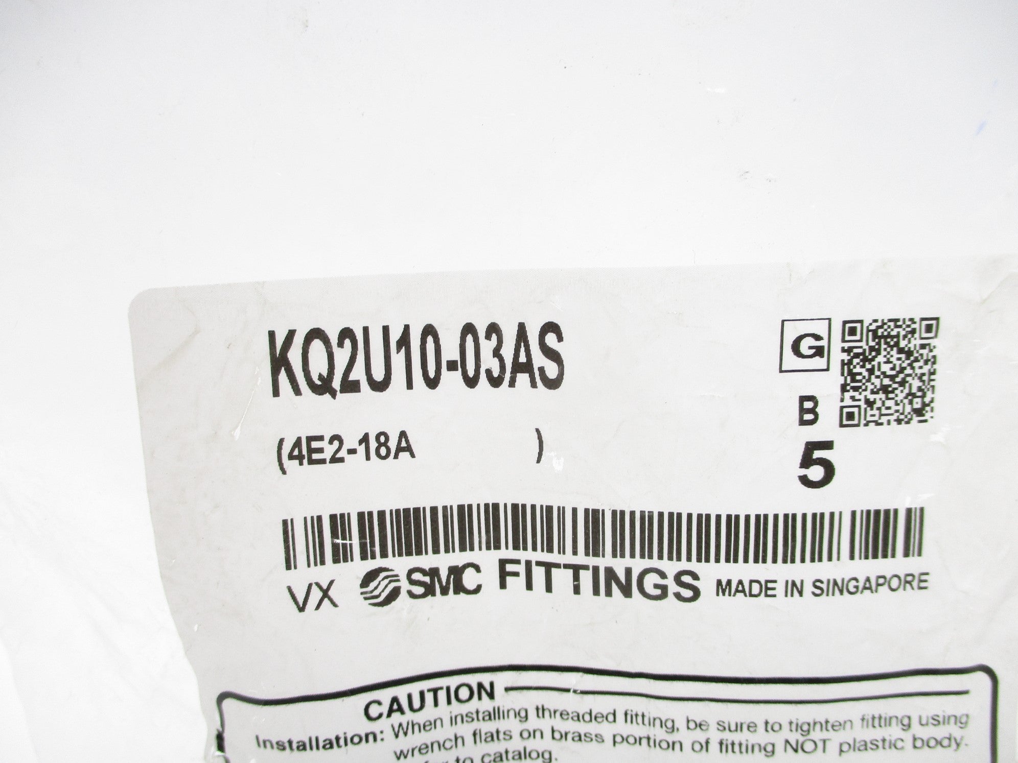 SMC KQ2U10-03AS (PKG OF 5) NSMP