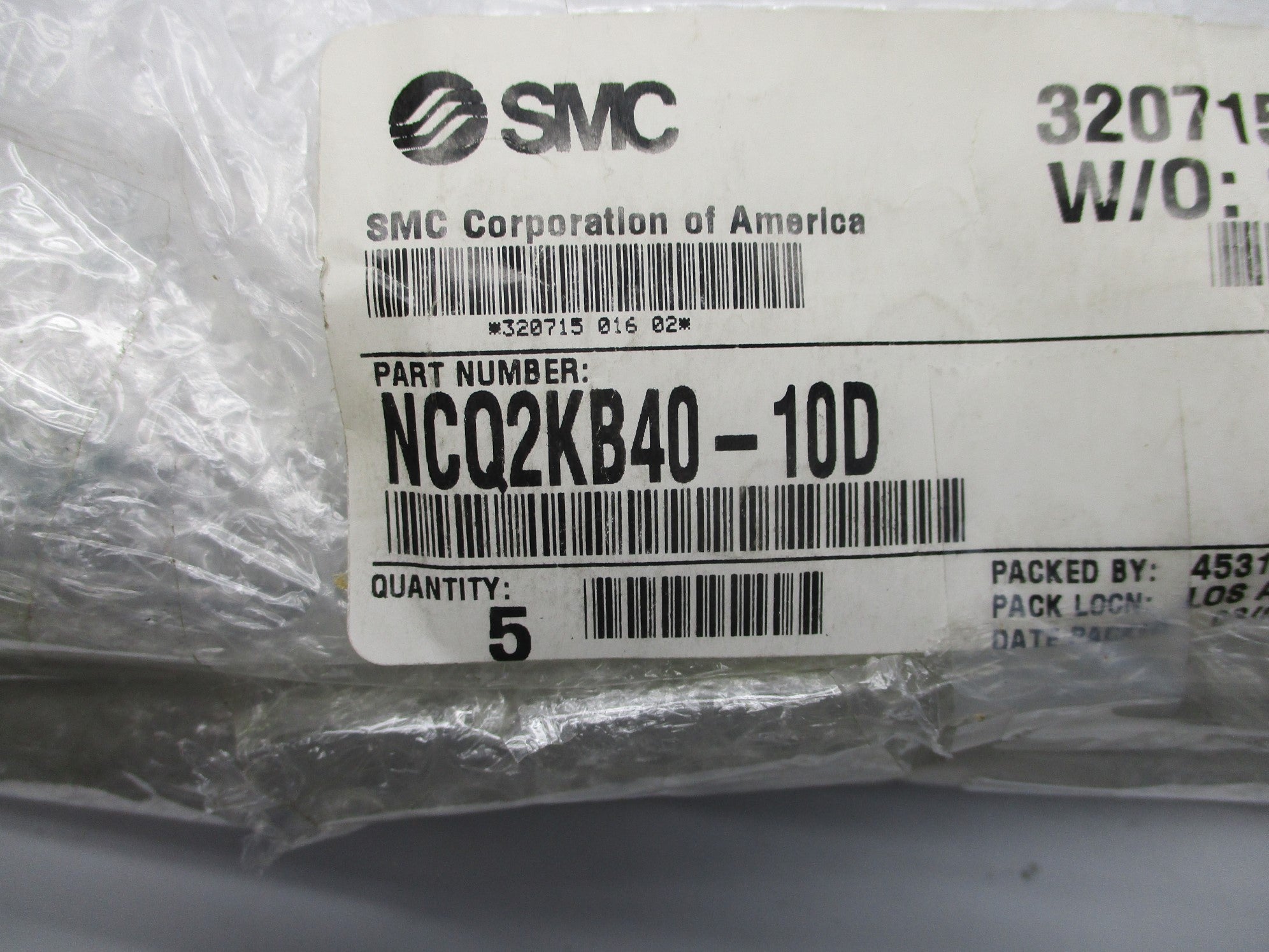 SMC NCQ2KB40-10D (PKG OF 5) NSMP