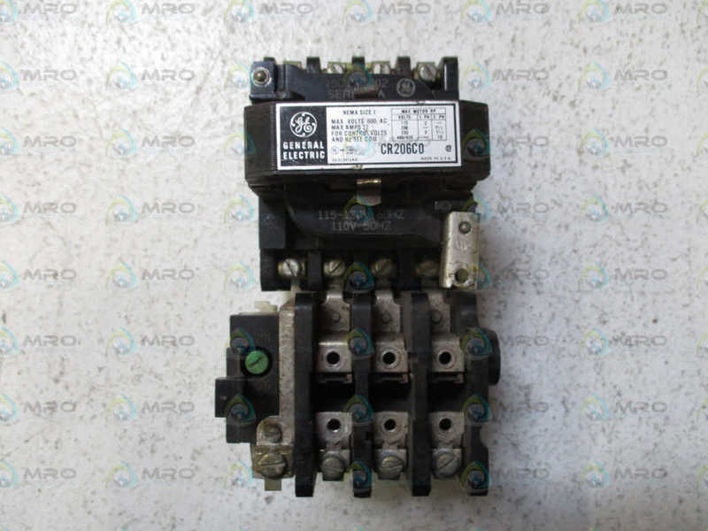 GENERAL ELECTRIC CR206C0 CONTACTOR MOTOR STARTER *USED*