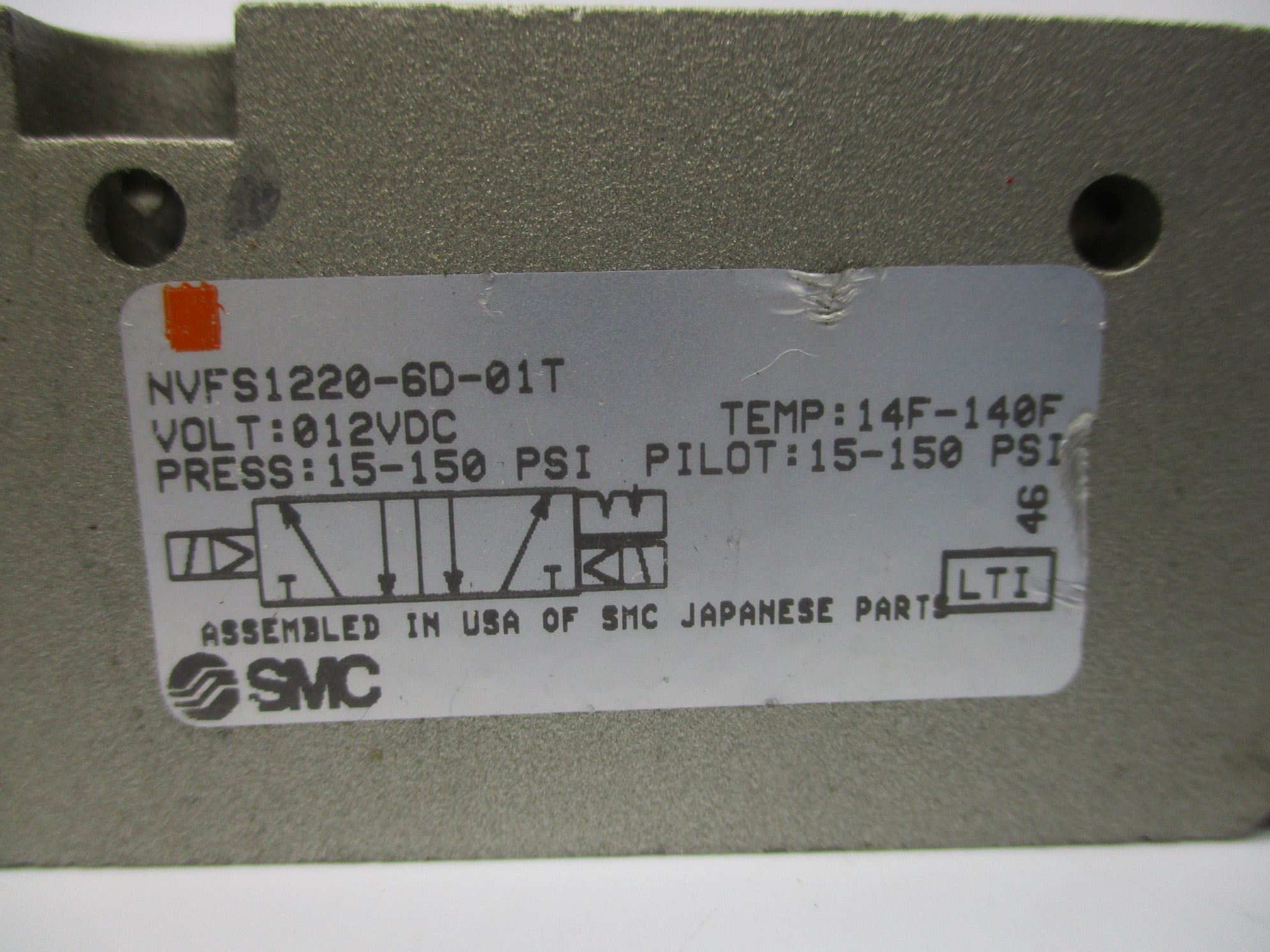 SMC NVFS1220-6D-01T 12VDC 15-150PSI NSNP