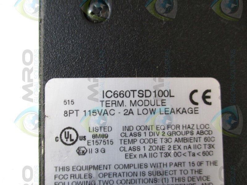 GE FANUC GENIUS IC660TSD100L TERMINAL MODULE *USED*