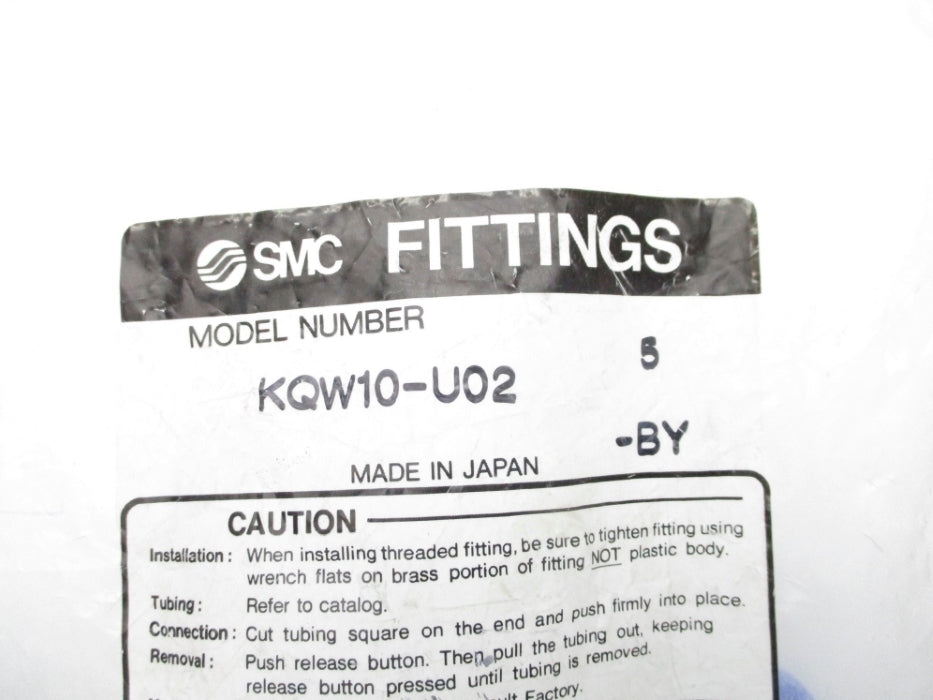 SMC KQW10-U02-BY (PKG OF 5) NSMP