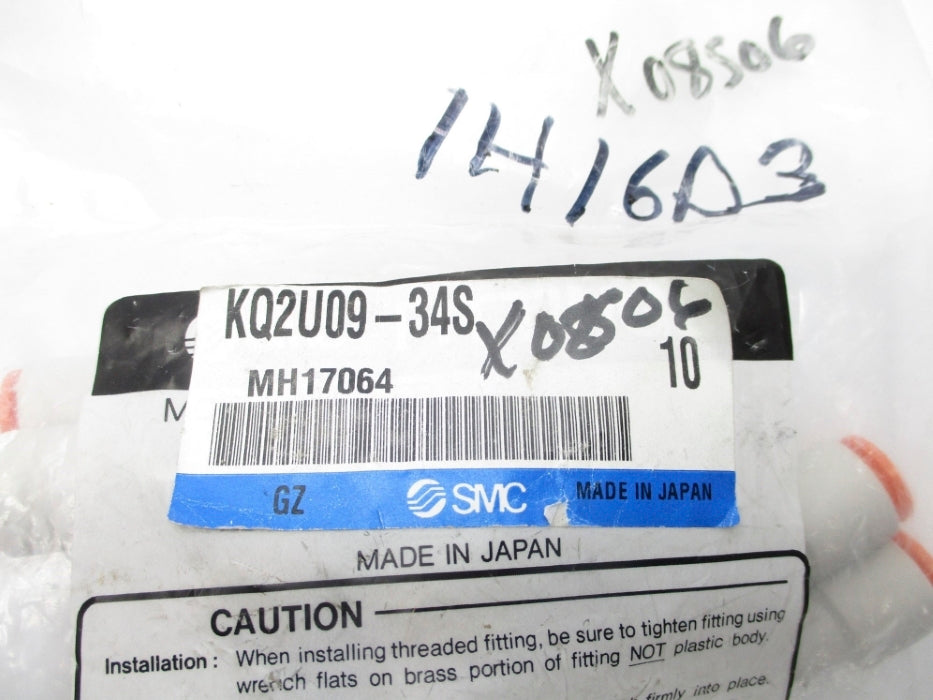 SMC KQ2U09-34S (PKG OF 10) NSMP