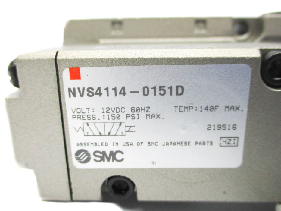 SMC NVS4114-0151D 12VDC 150PSI NSNP