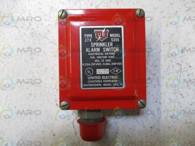 UNITED ELECTRIC J7X-5355 SPRINKLER ALARM SWITCH *NEW IN BOX*