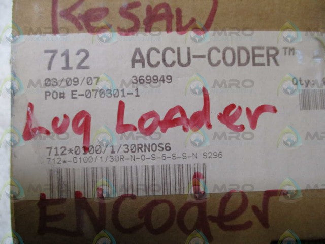 ENCODER PROTECTS ACCU-CODER 712*-0100/1/30R-N-O-S-6-S-S-N ENCODER *NEW IN BOX*