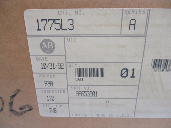 ALLEN BRADLEY 1775-L3 SER. A NSMP
