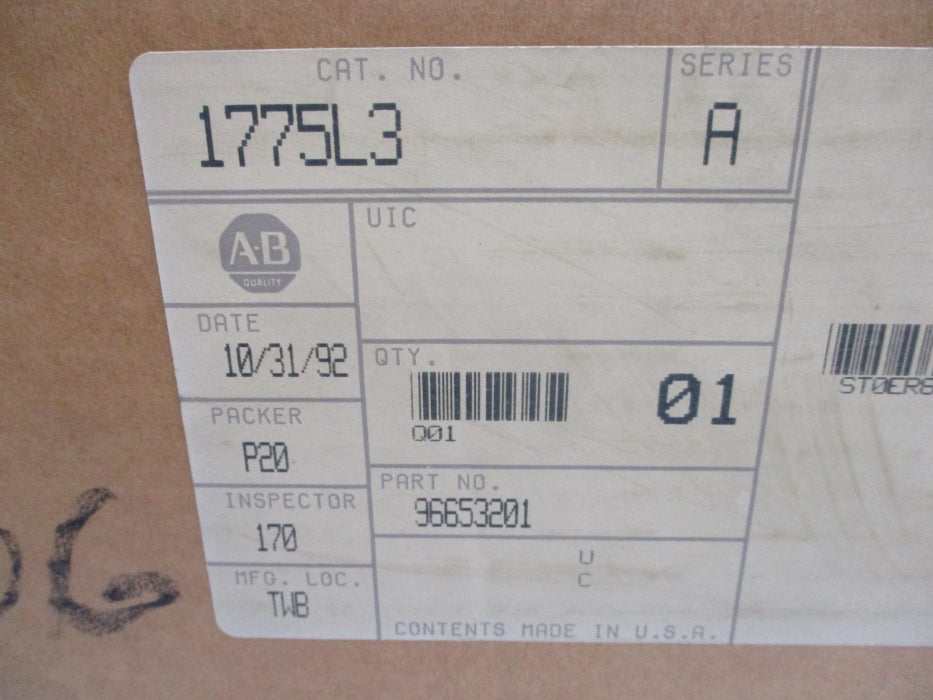 ALLEN BRADLEY 1775-L3 SER. A NSMP