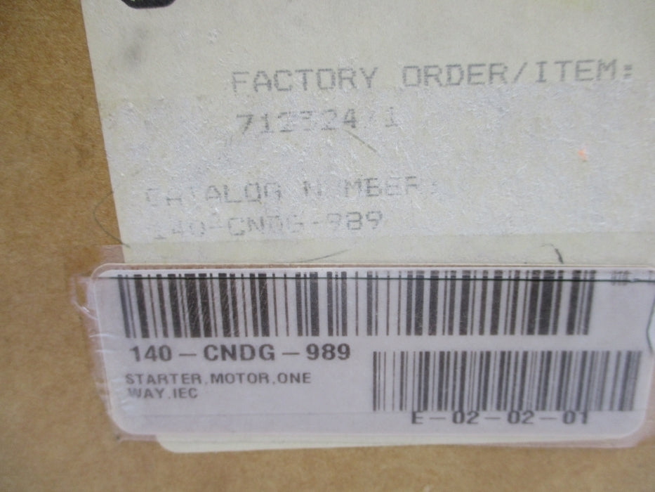 ALLEN BRADLEY 140-CNDG-989 (BR/YL) NSMP
