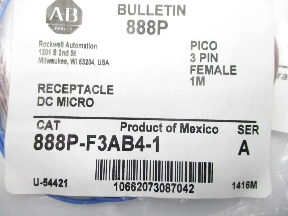INDUSTRIAL SPARE PART 888P-F3AB4-1 SER. A NSMP