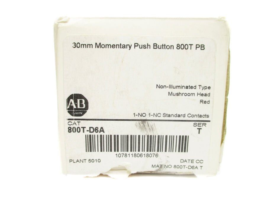 ALLEN BRADLEY 800T-D6A SER. T (WH) NSMP