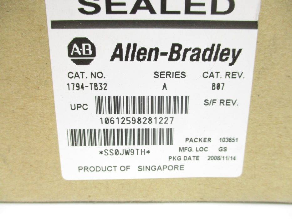 ALLEN BRADLEY 1794-TB32 SER. A NSMP