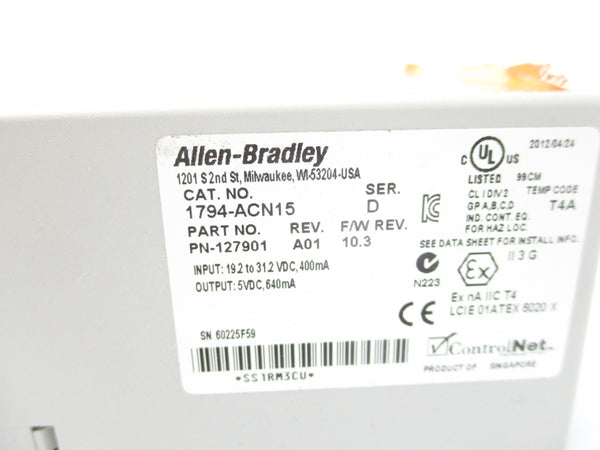 ALLEN BRADLEY 1794-ACN15 SER. D F/W 10.3 NSNP