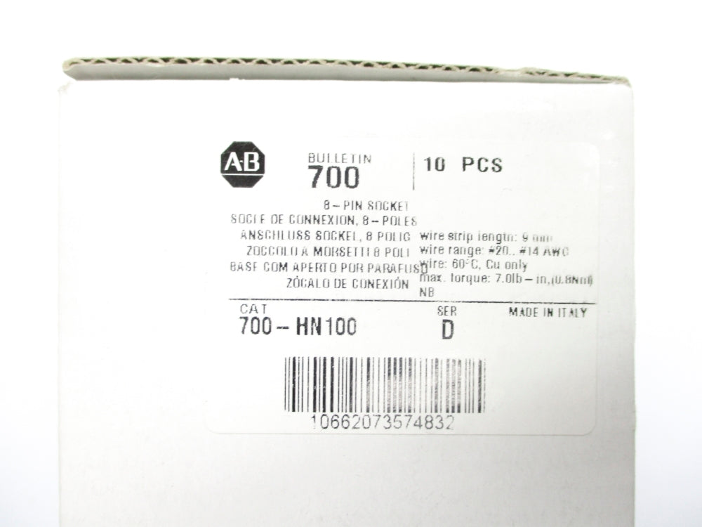ALLEN BRADLEY 700-HN100 SER. D (PKG OF 10) (WH) NSMP