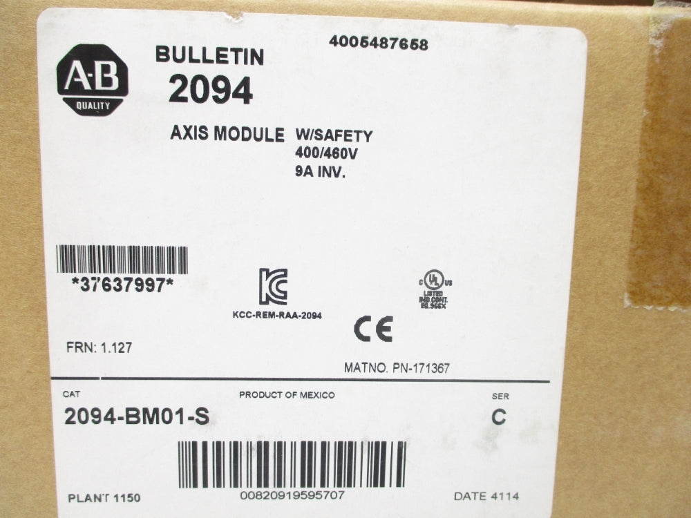 ALLEN BRADLEY 2094-BM01-S SER. C F/W 1.127 (BR/WH) NSMP