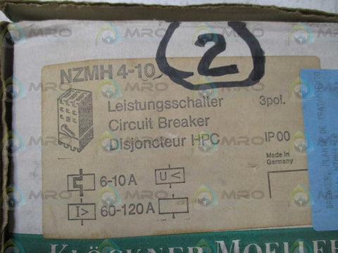 KLOCKNER MOELLER NZMH4-10 CIRCUIT BREAKER 10A *NEW IN BOX*