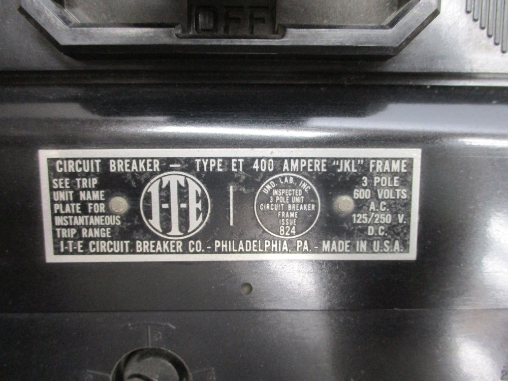 ITE ET400 400A 600VAC UNMP