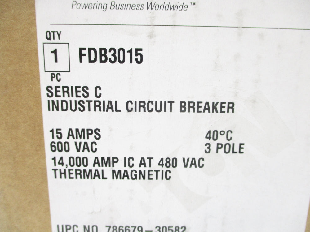 EATON FDB3015 SER. C 15A 600VAC NSMP