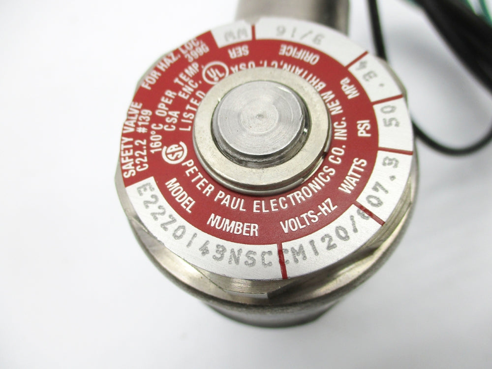 PETER PAUL E22Z0143NSCCM 120V 50PSI NSNP