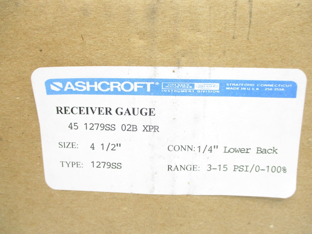 ASHCROFT 451279SS02BXPR 3-15PSI NSMP