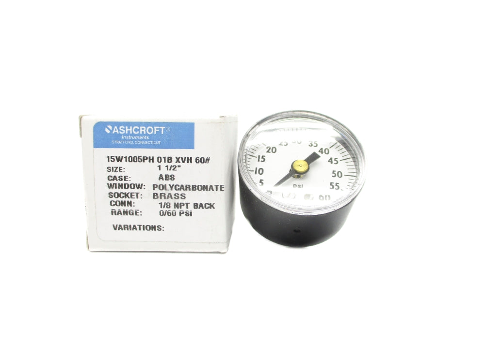 ASHCROFT 15W1005PH01BXVH60# 0-60PSI NSMP