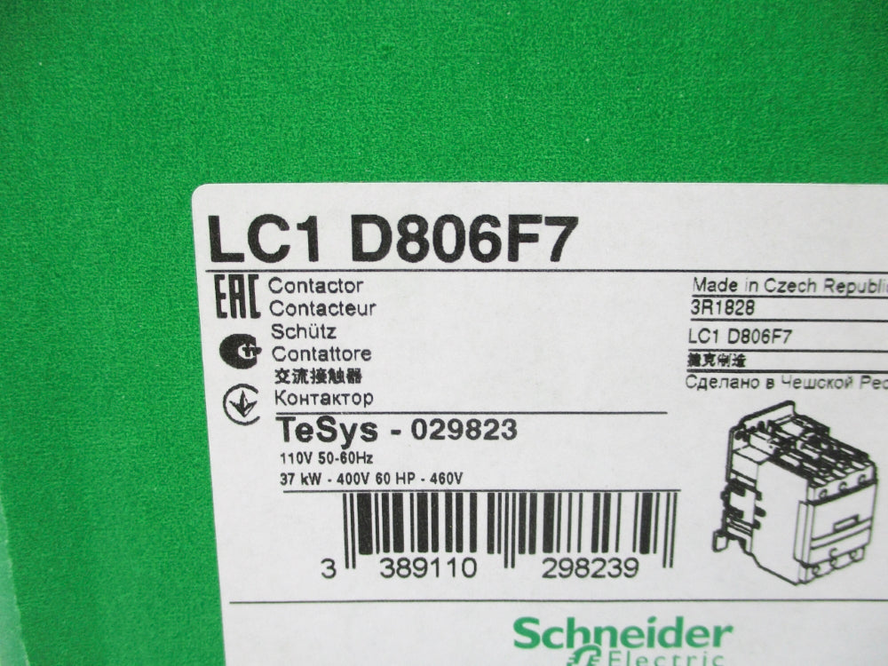 SCHNEIDER ELECTRIC LC1D806F7 110V NSMP
