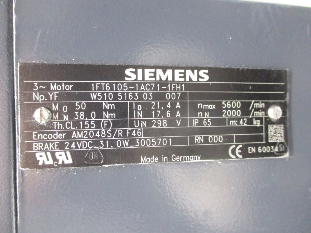 SIEMENS 1FT6105-1AC71-1FH1 UNMP